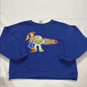 Vintage Disney Toy Story Pullover Kids Small Crewneck 90s Woody Buzz Lightyear